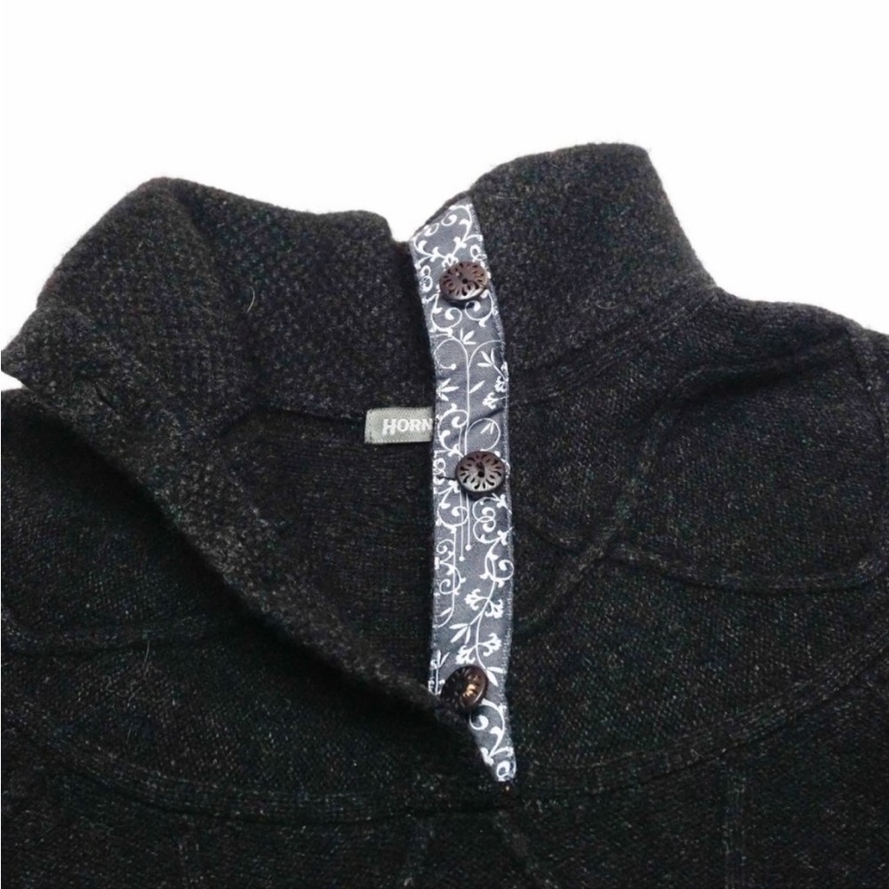Horny Toad Black Joanna Lambswool Knit Sweater Size Large - Picture 7 of 8